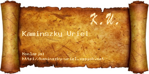 Kaminszky Uriel névjegykártya